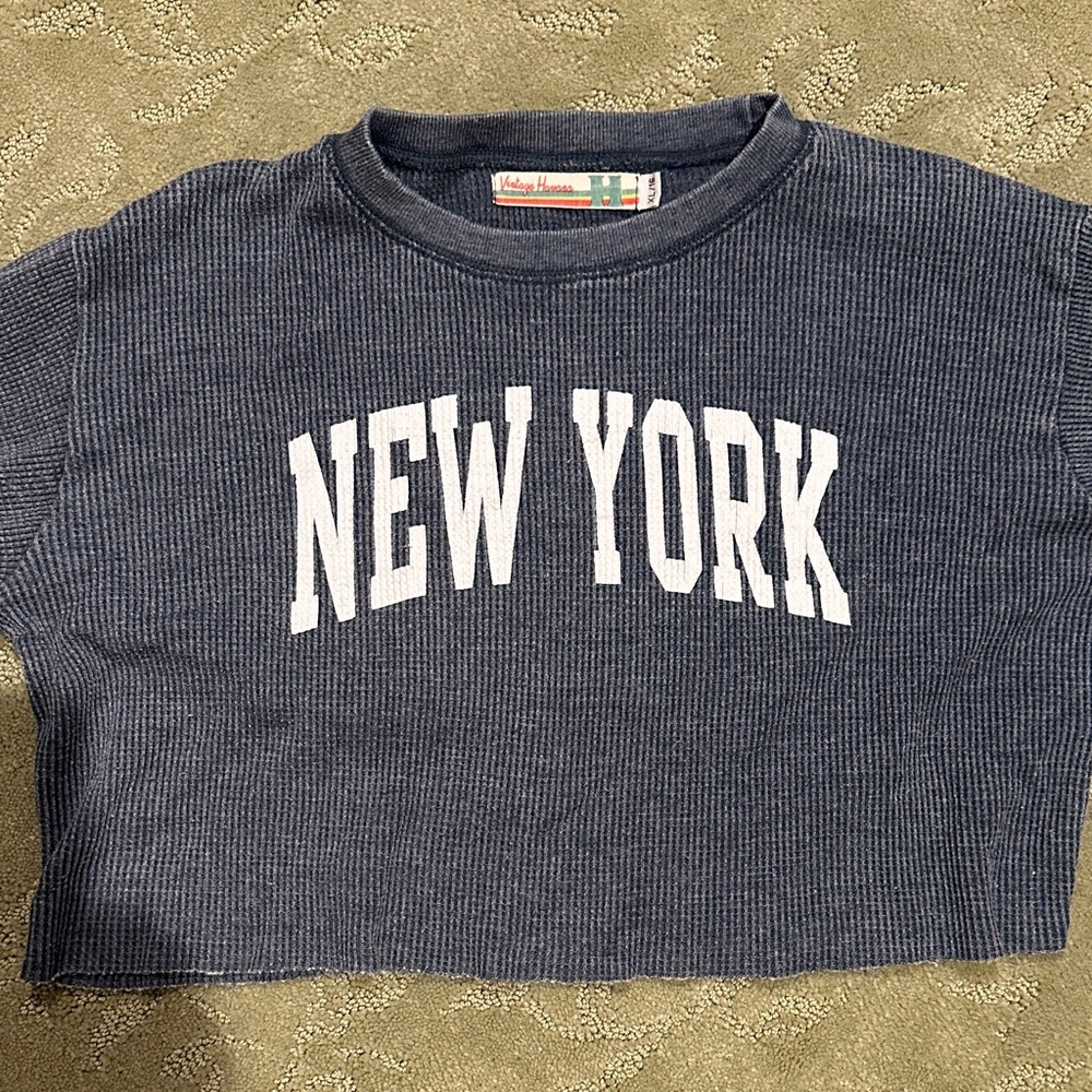 Vintage Havana Blue waffle Top